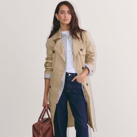 Everlane The Modern Trench Coat in Cornstalk Size Small - Picture 1 of 15
